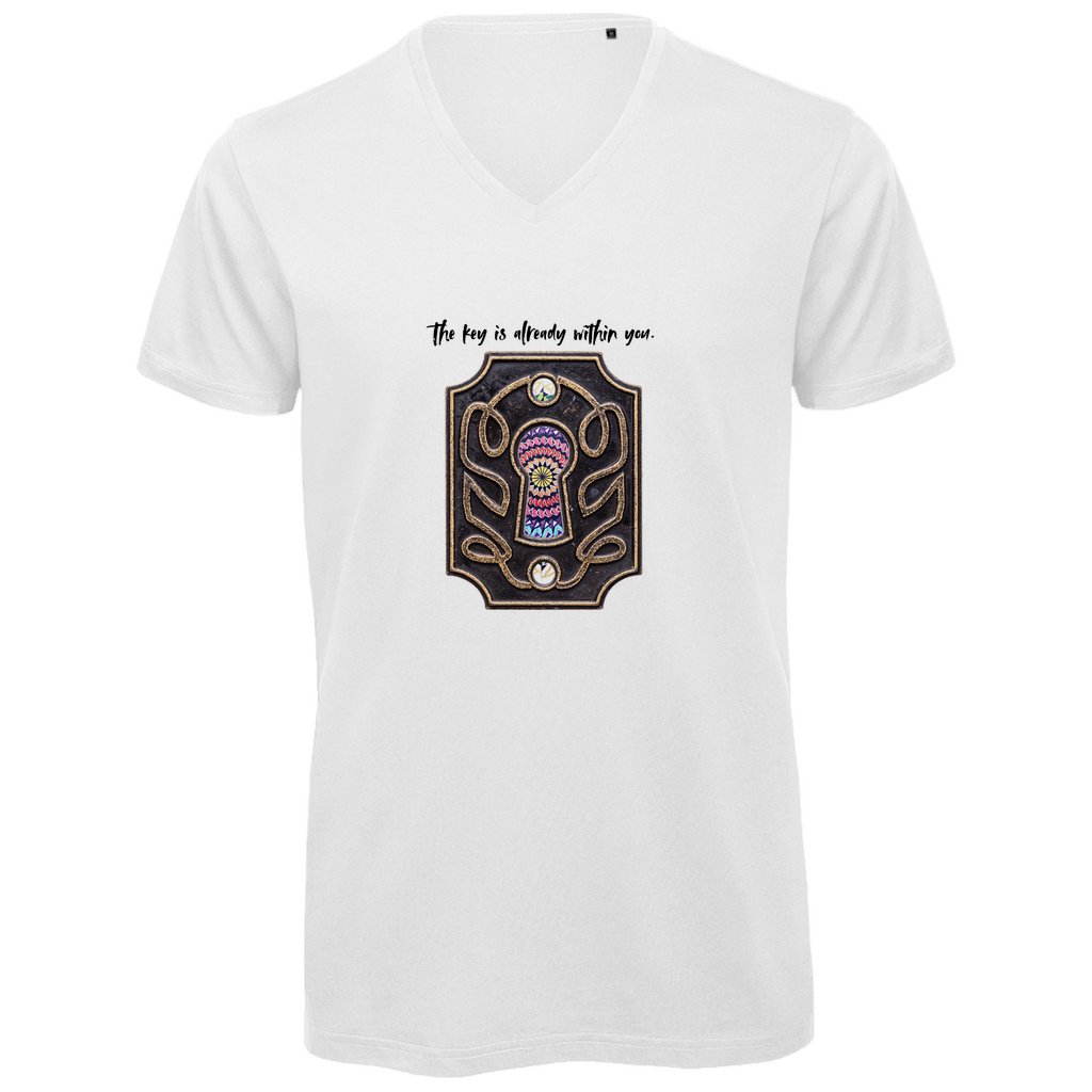 Herren Premium Bio V-Neck T-Shirt The key is already within you.