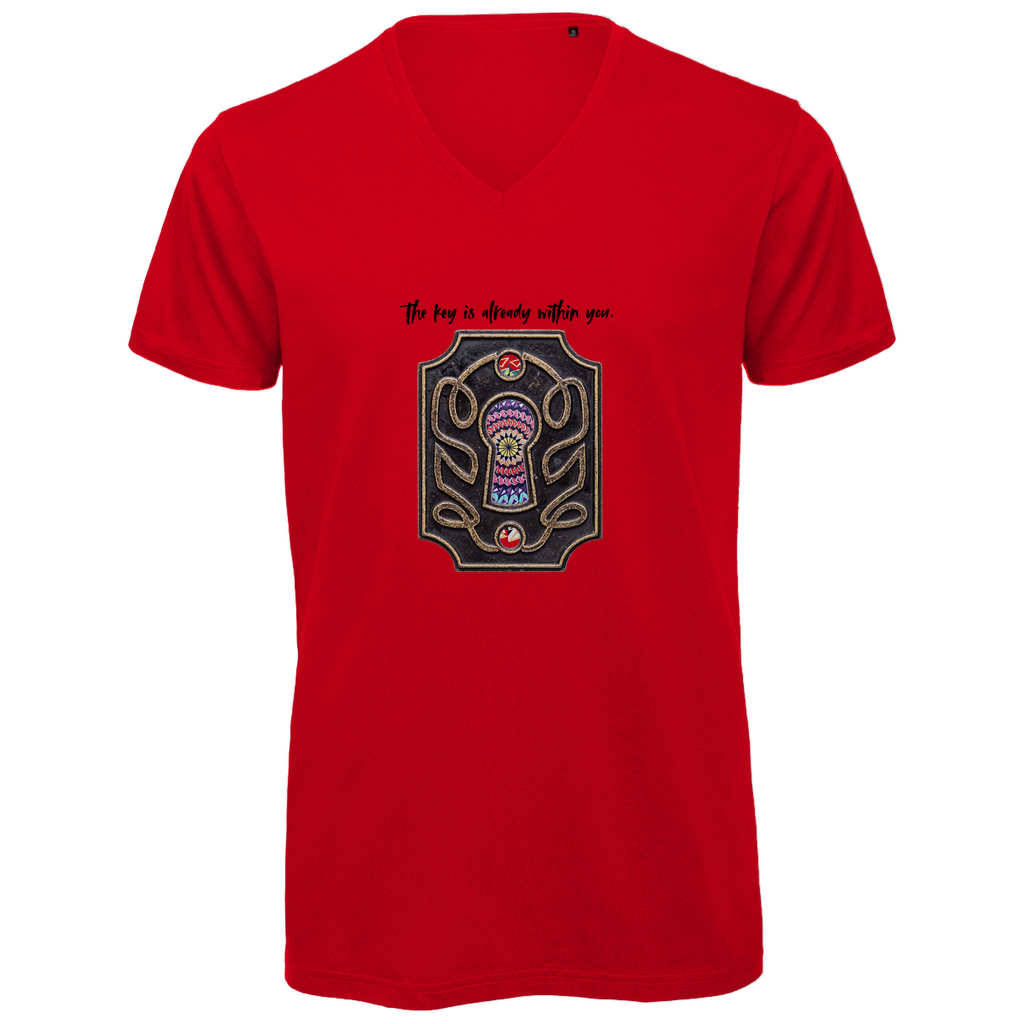 Herren Premium Bio V-Neck T-Shirt The key is already within you.